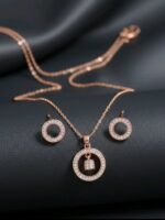 Necklace for Women and girls  Chain with Elegant Pendant | Stylish & Trendy Everyday Wear Jewelry (Rose gold) (Copy)
