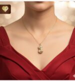Necklace for Women and girls  Chain with Elegant Pendant | Stylish & Trendy Everyday Wear Jewelry ( Golden)