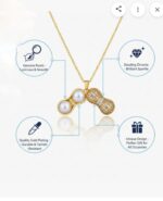 Necklace for Women and girls  Chain with Elegant Pendant | Stylish & Trendy Everyday Wear Jewelry ( Golden) - Image 3